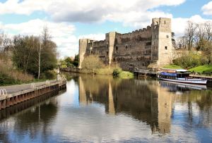 Newark castle overlooking the river Trent
