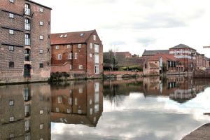 Redeveloped warehouses - now homes and offices